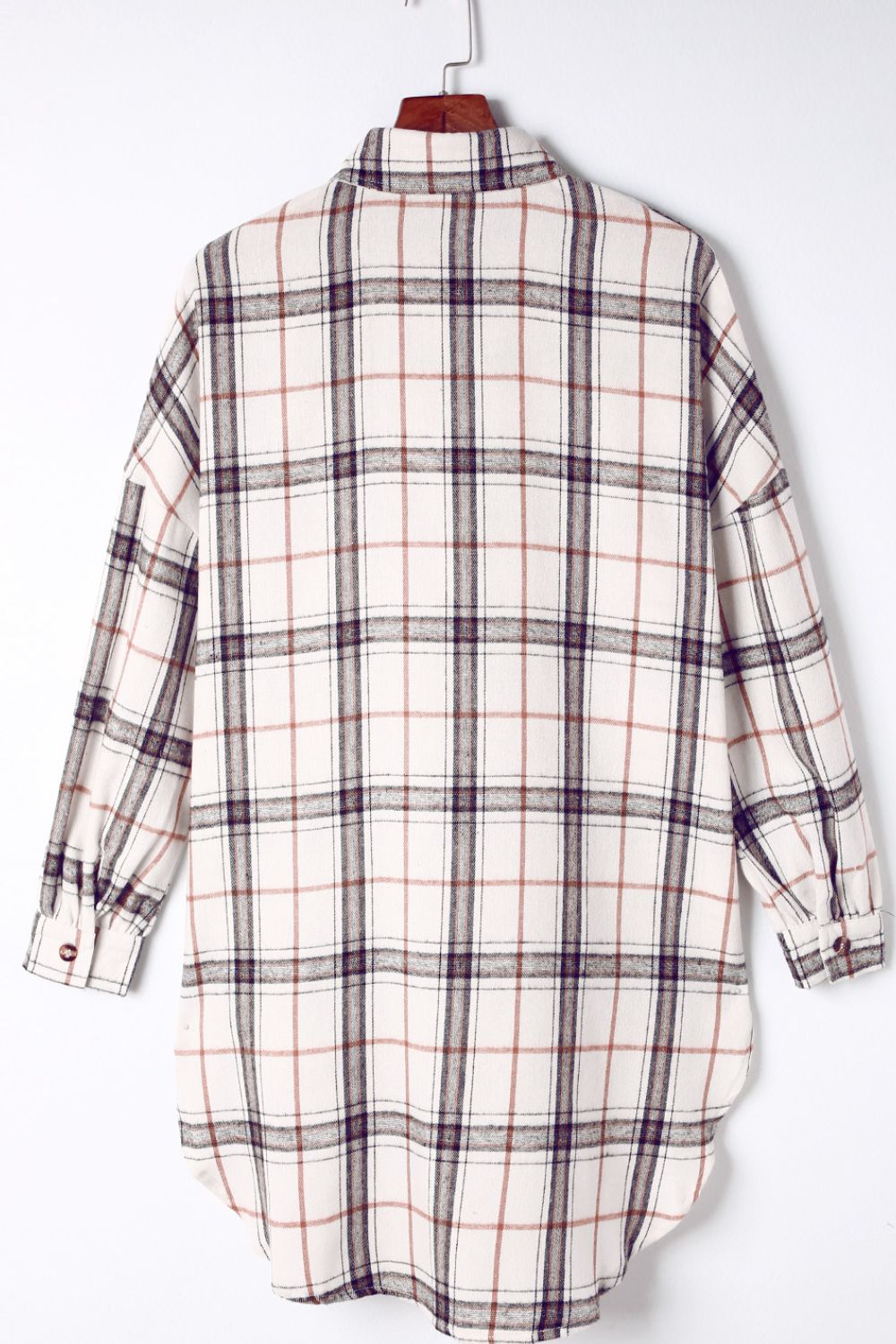 Plaid Button Up Long Sleeve Shacket