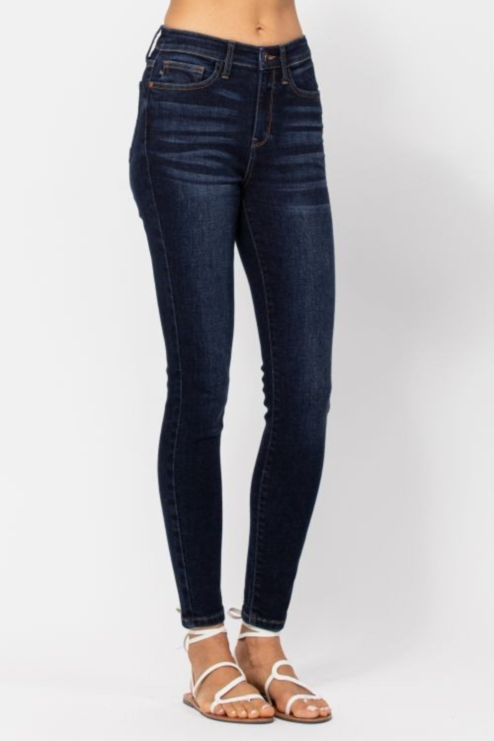 Judy Blue Full Size High Waist Handsand Skinny Jeans